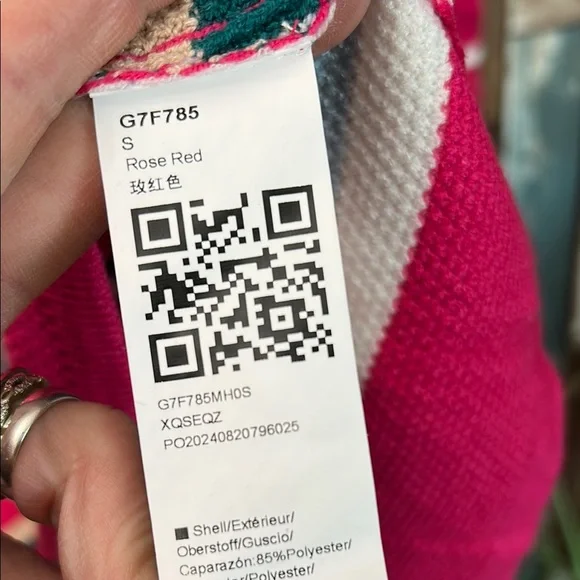 Striped Pink Wrap Sweater belted dress - Picture 10 of 13